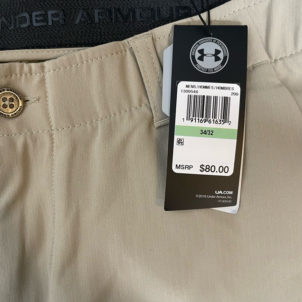 Under Armour golf pants. Size 34/32 New with tags!